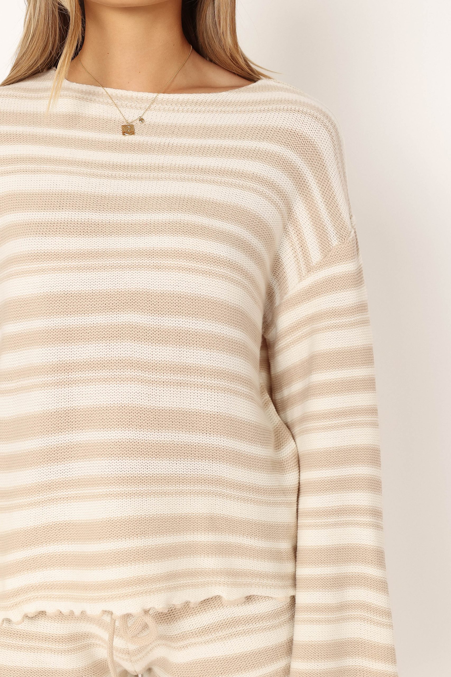 Christina Knit Set - Beige Stripe - Image 10