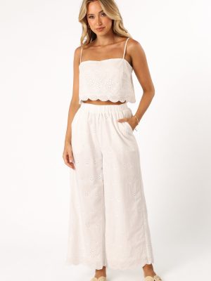 Clementine Pant Set - White