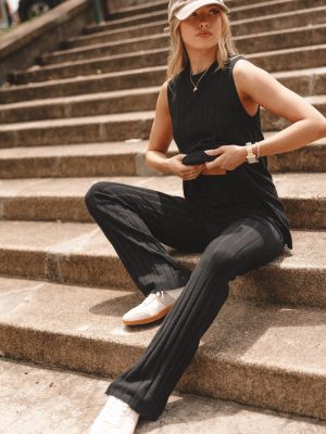 Silvie Knitted Set - Black