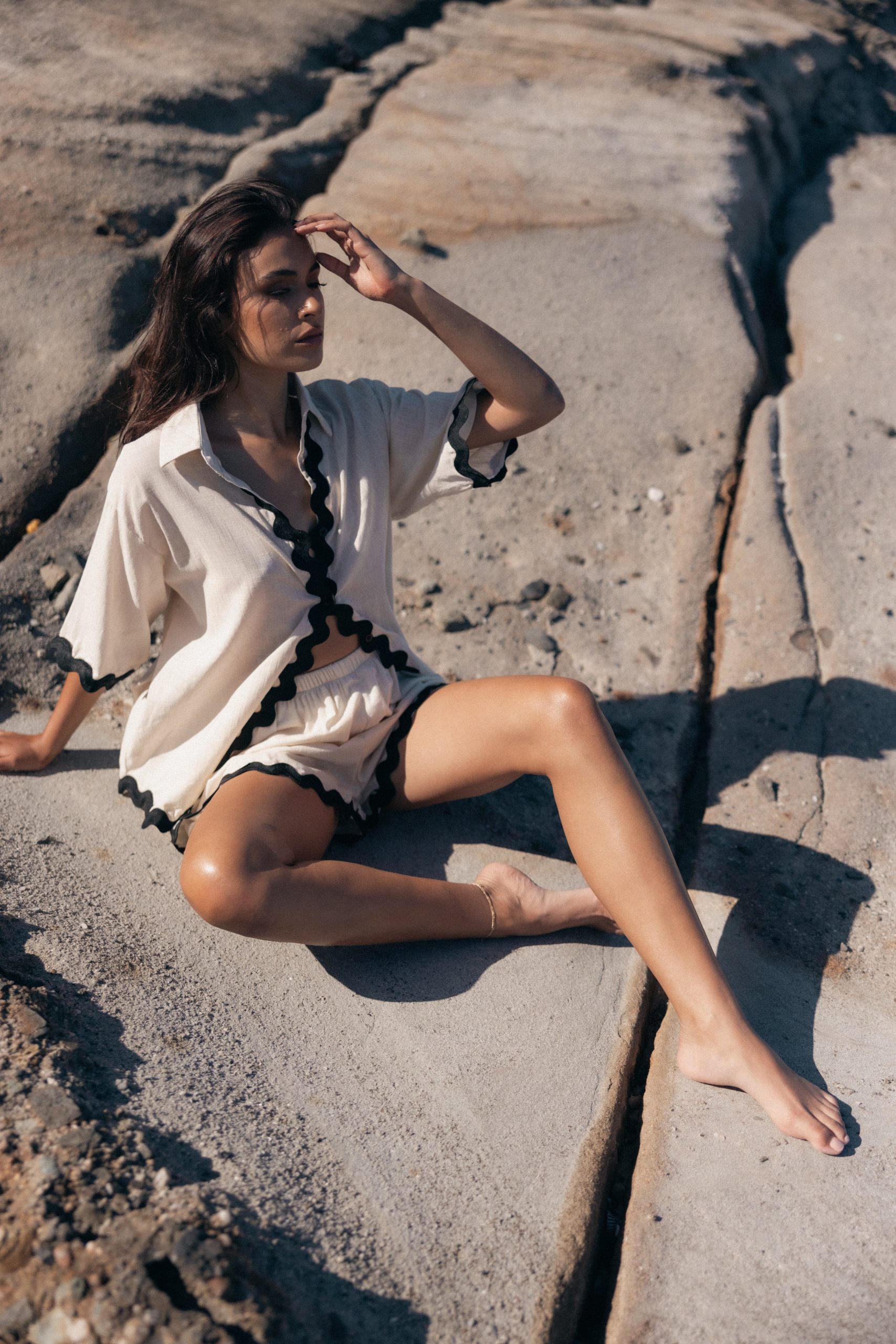 Wilson Short Set - Cream Black - Image 3