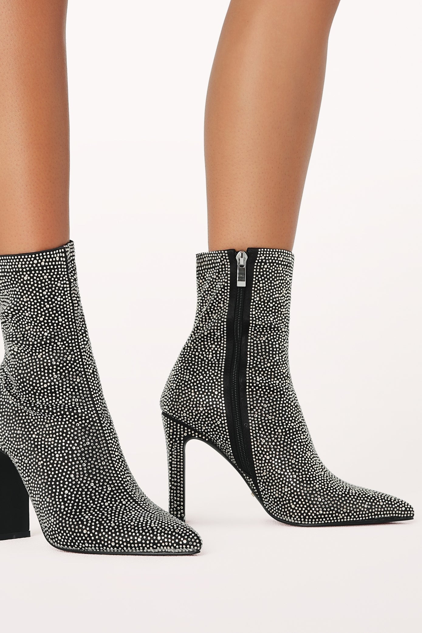 Brittany Ankle Boot - Black Rhinestone - Image 3
