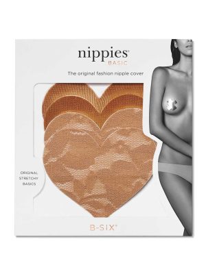 Nippies Basics Adhesive Nipple Covers Heart - Caramel