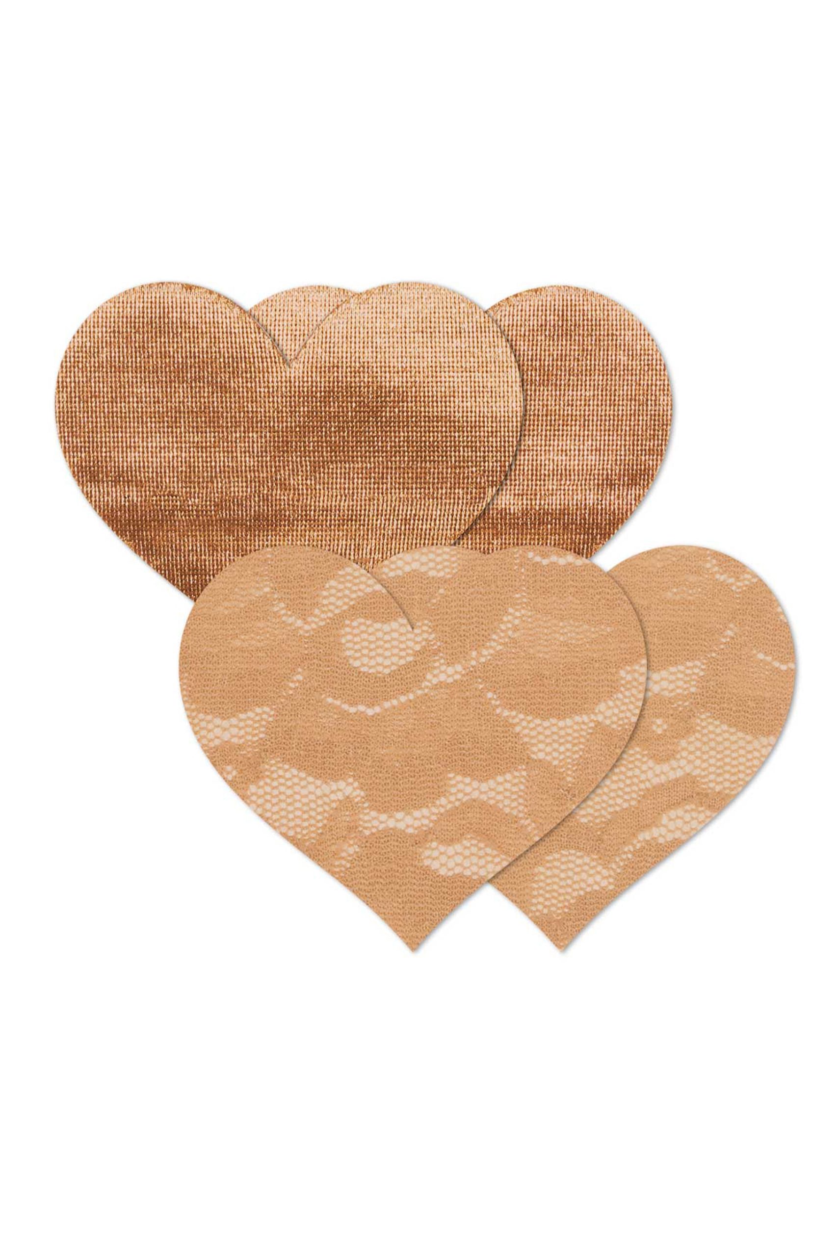 Nippies Basics Adhesive Nipple Covers Heart - Caramel - Image 2