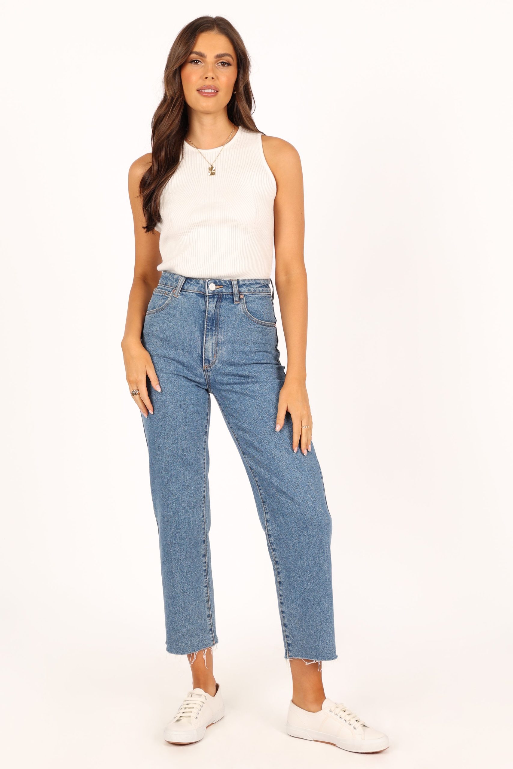 Davie Ribbed Knit Top - White - Image 6