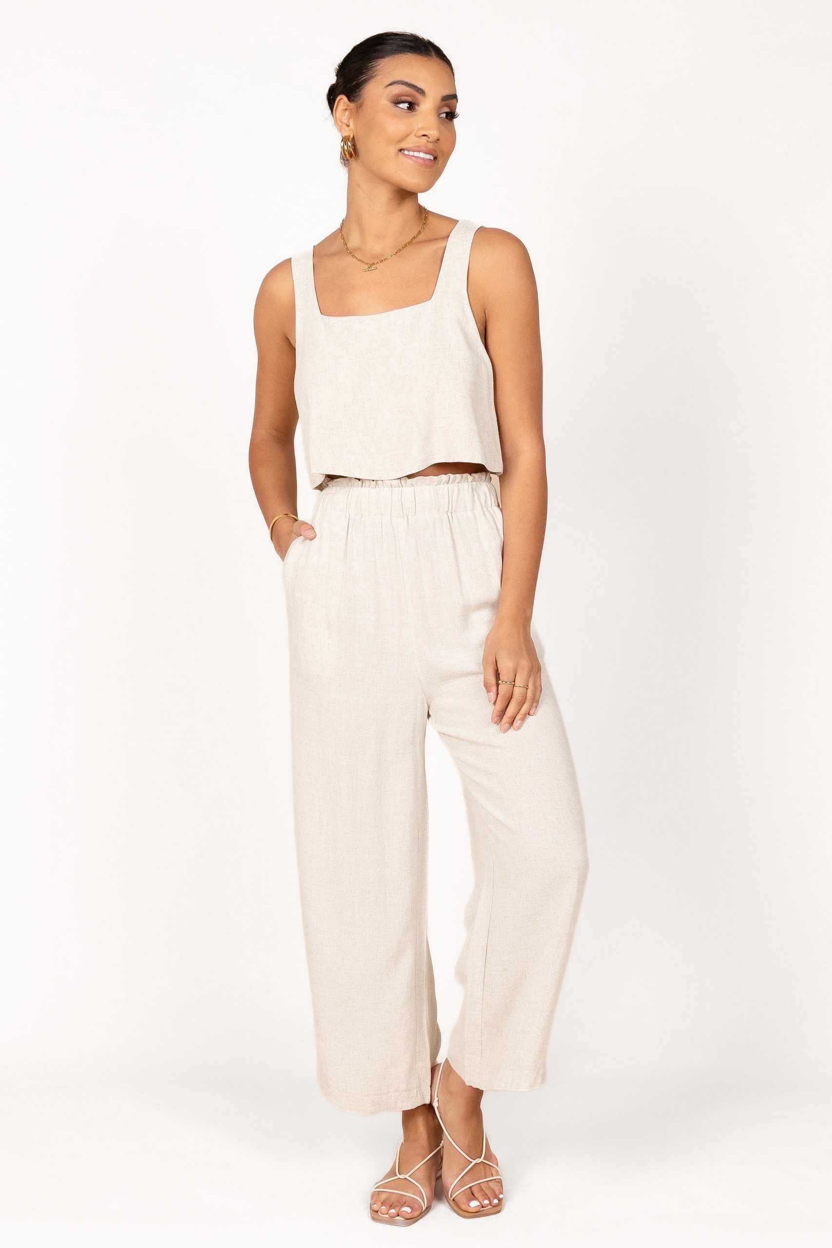 Eleanor Cropped Top - Beige - Image 8