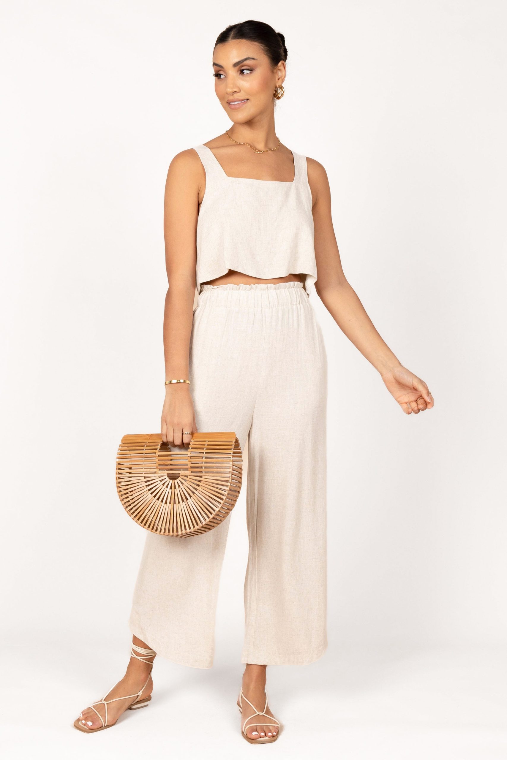 Eleanor Cropped Top - Beige - Image 4