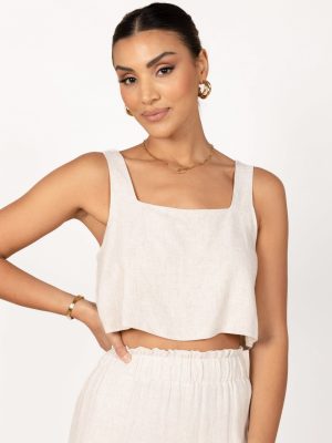 Eleanor Cropped Top - Beige