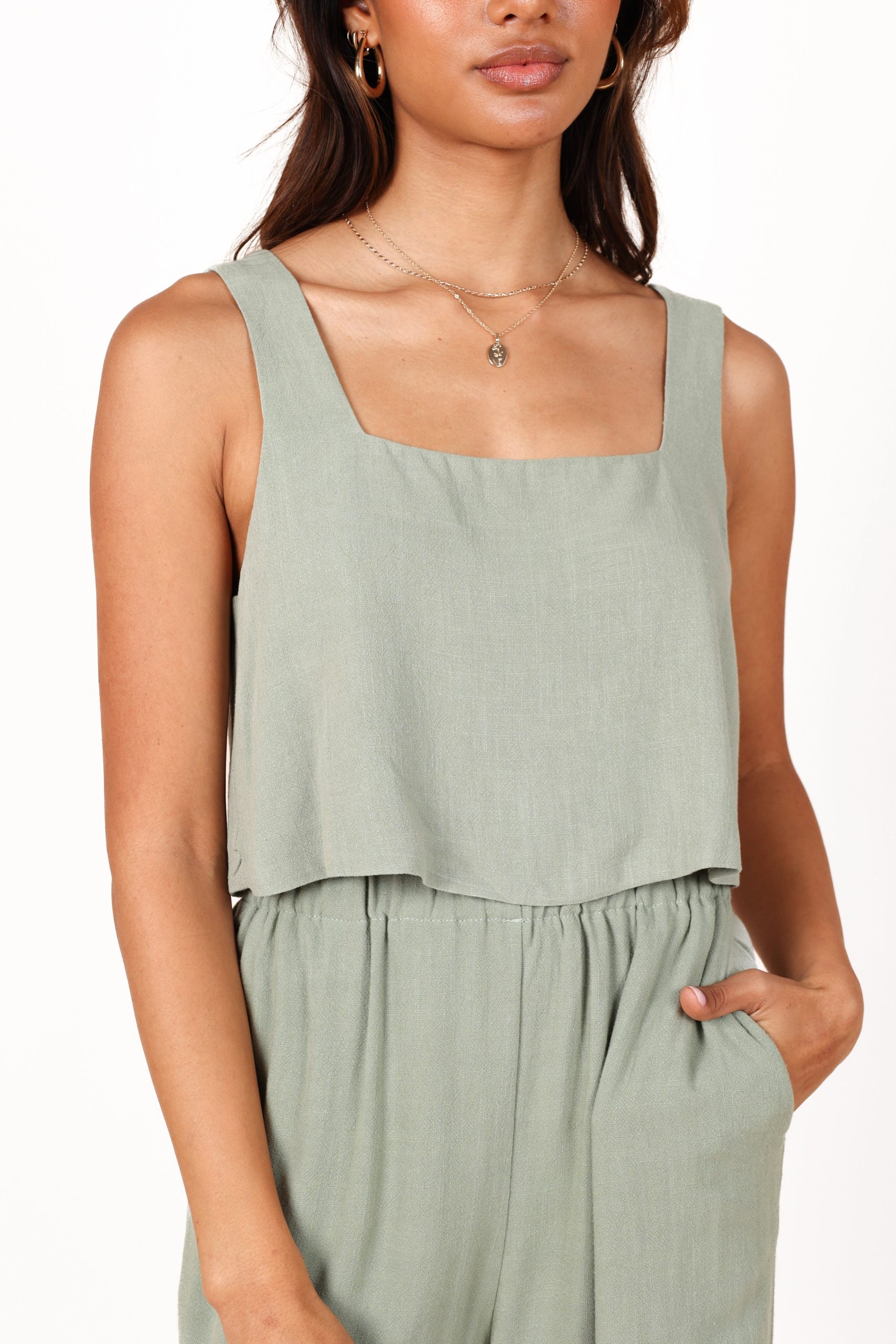 Eleanor Cropped Top - Green - Image 6