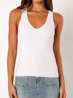 Emily Rib Top - White