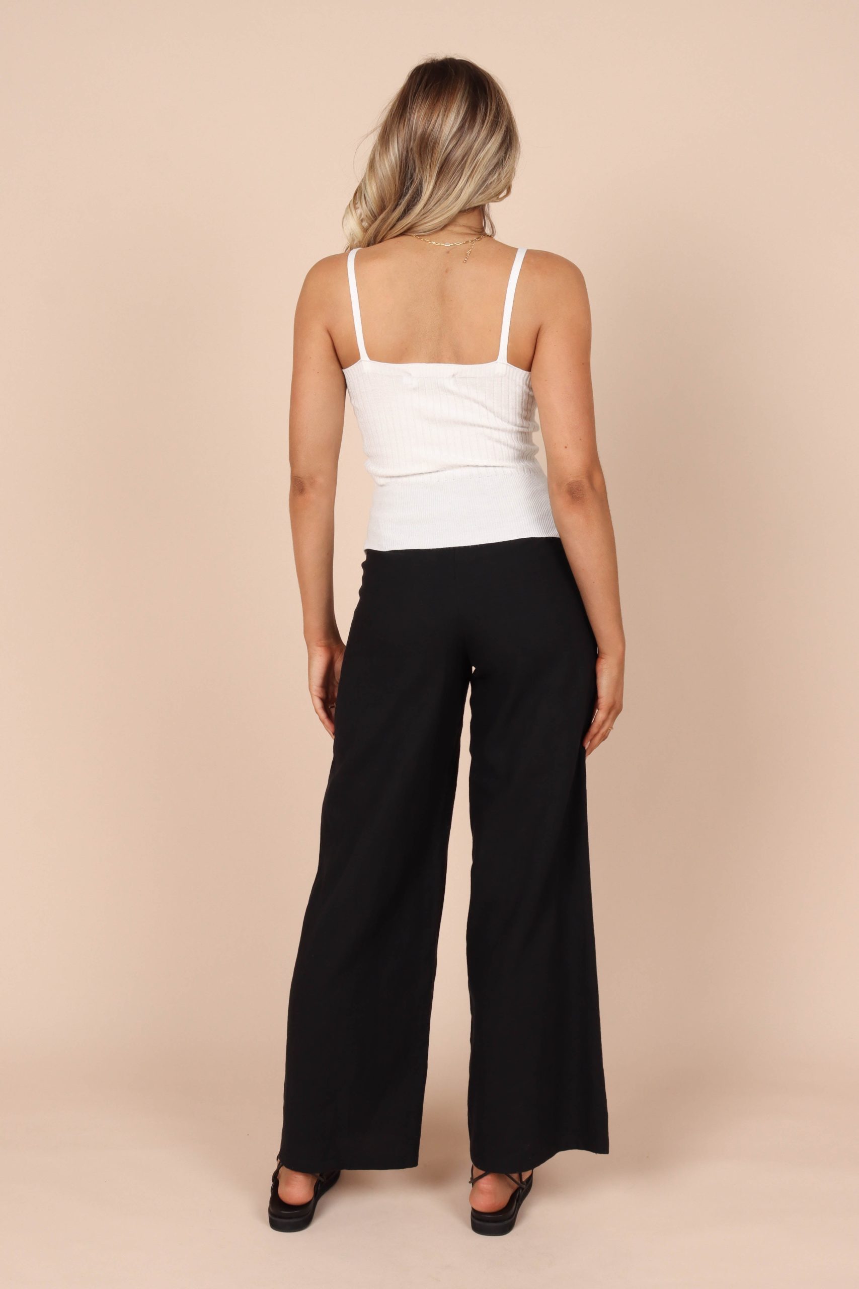 Gemma V Neck Tank Top - Ivory - Image 5