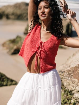 Kendall Knit Top - Red