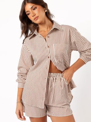 Kennie Top - Brown Stripe