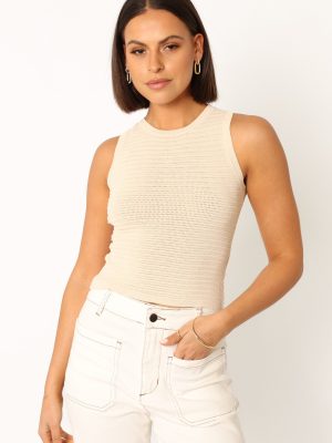 Maisey Knit Tank - Ecru
