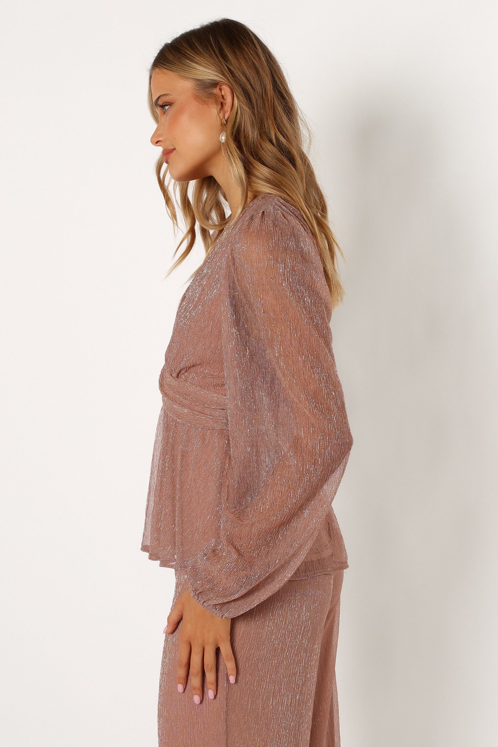 Ramona Long Sleeve Top - Rose - Image 2