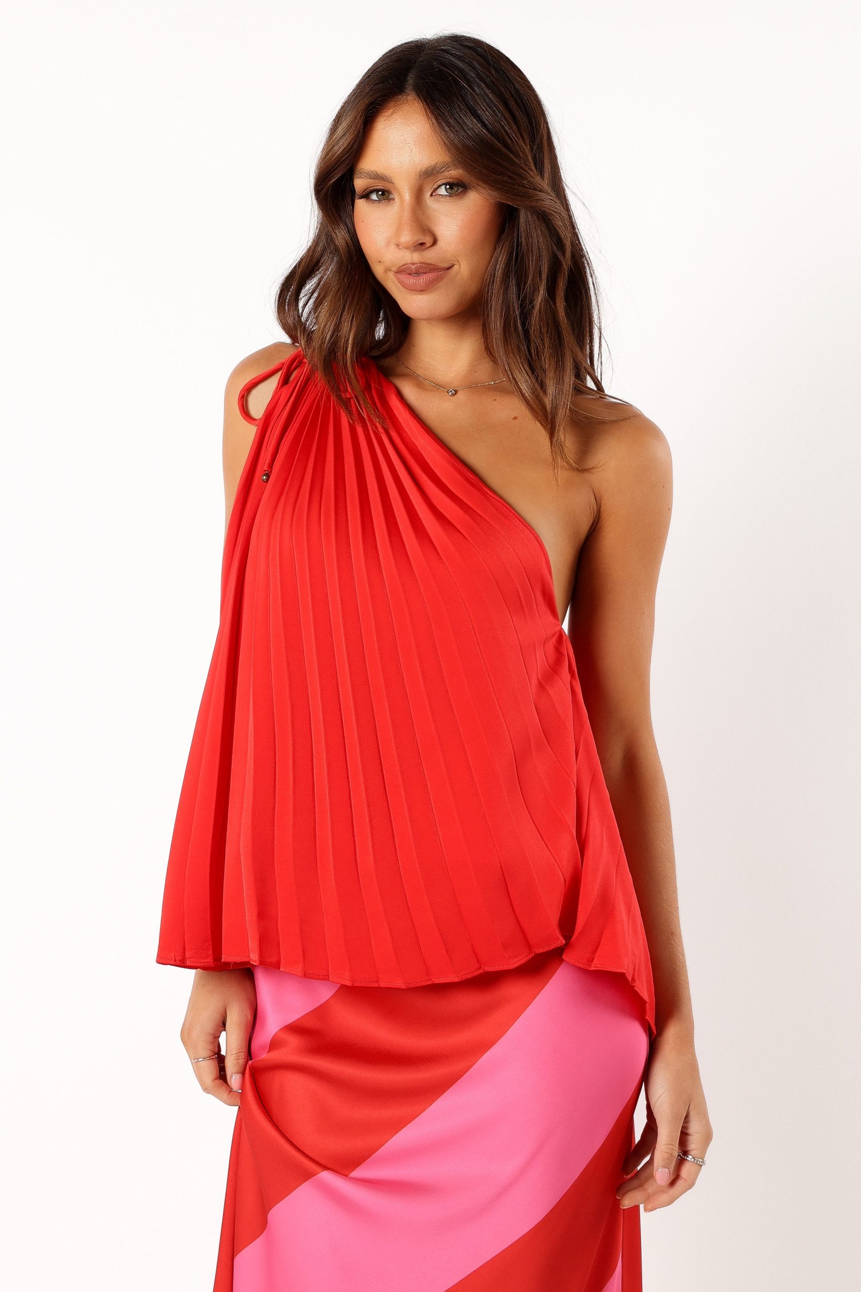 Sandie One Shoulder Top - Scarlette - Image 2
