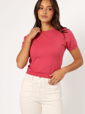 Shannon Bow Top - Fuchsia