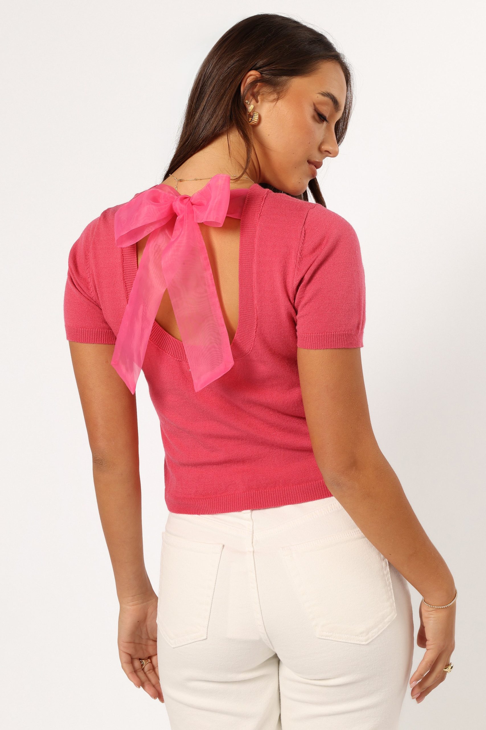 Shannon Bow Top - Fuchsia - Image 4