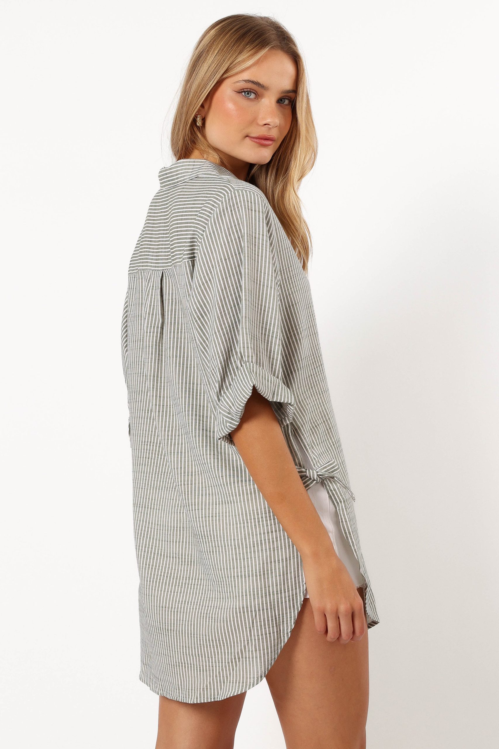 Wren Oversized Shirt - Olive - Image 4