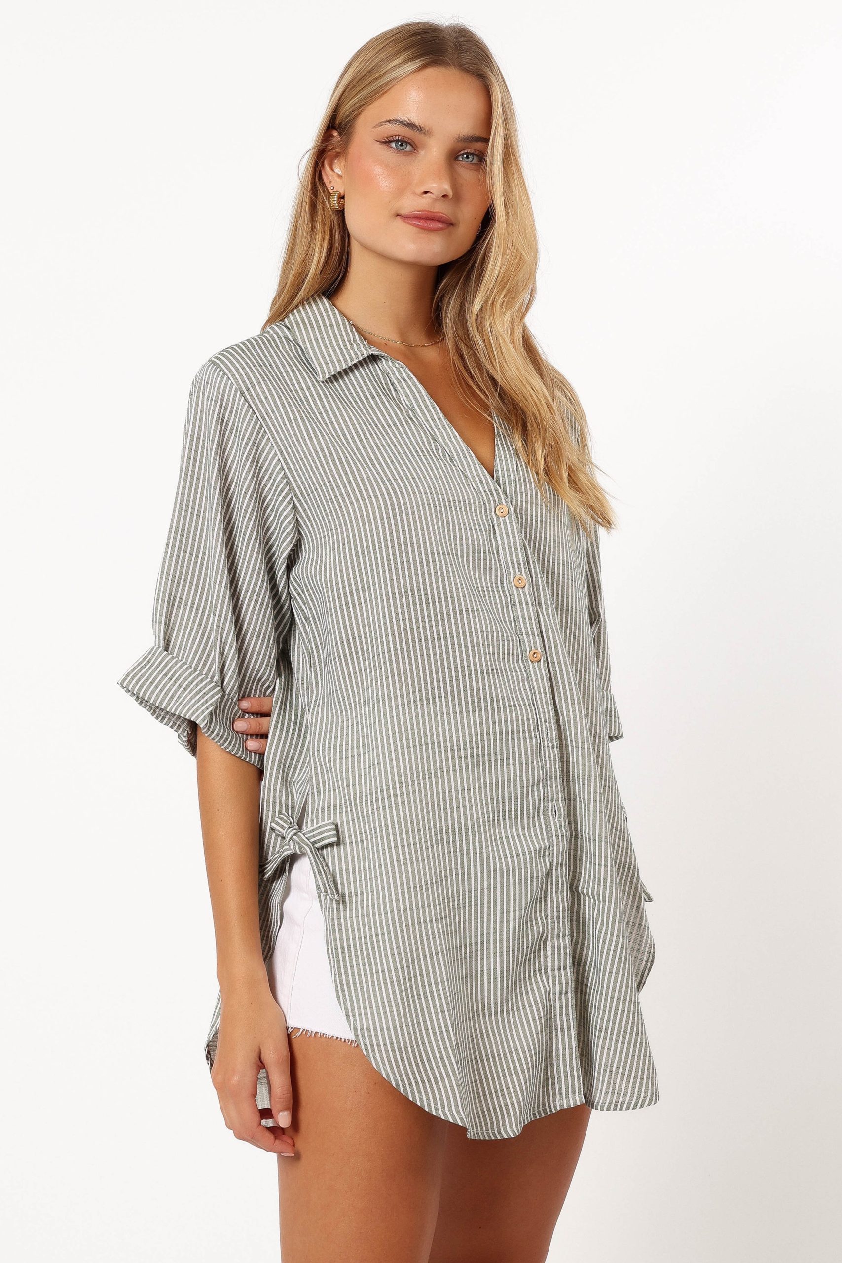 Wren Oversized Shirt - Olive - Image 5