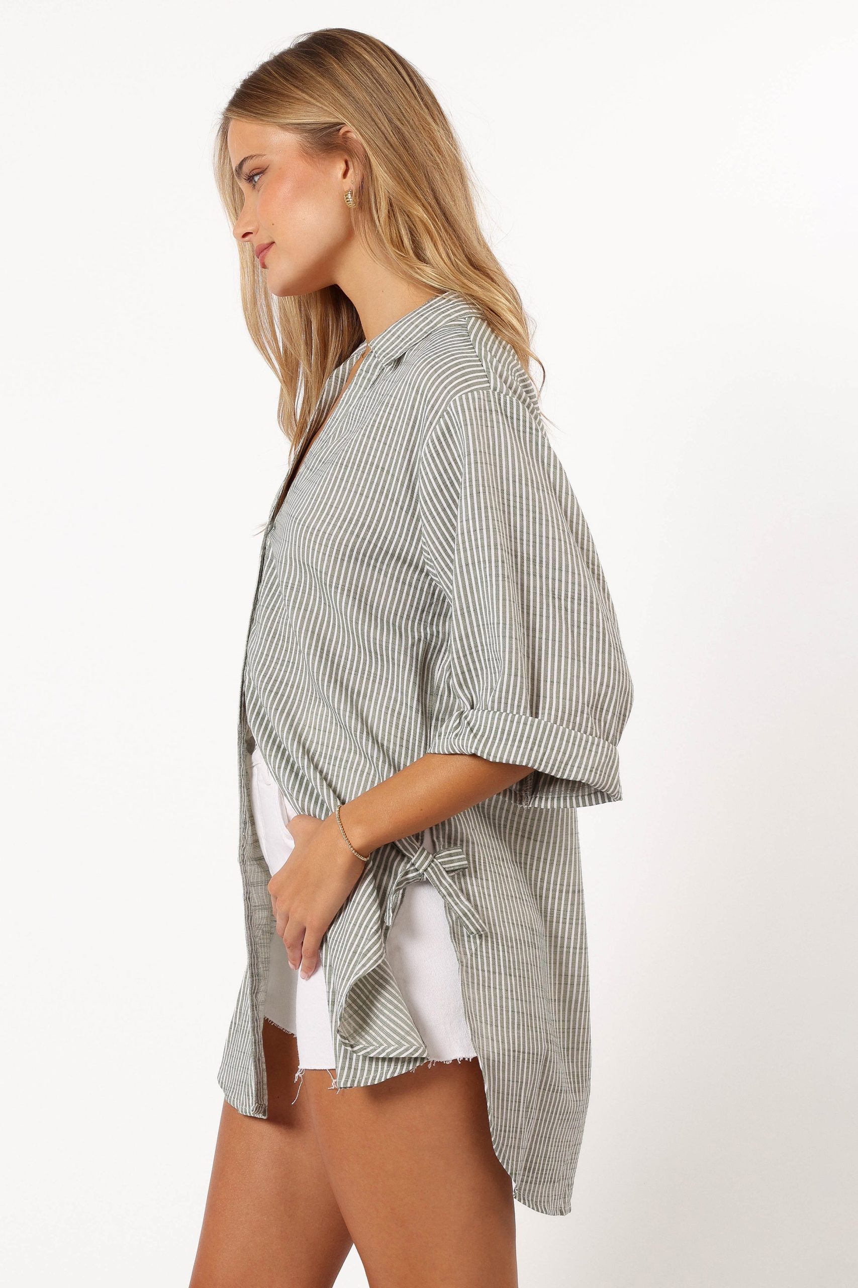 Wren Oversized Shirt - Olive - Image 3